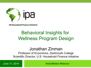 Behavioral Insights for Wellness Program Design