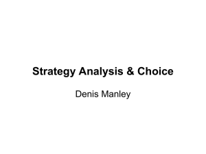 Chapter 6 Strategy Analysis & Choice