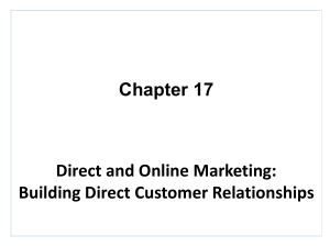 Customer Database Forms of Direct Marketing