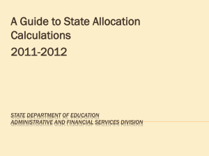 A Guide to State Allocation Calculations