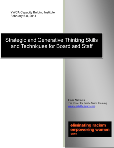 Strategic and Generative Thinking Skills and