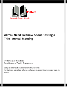 all you need to know about hosting a title i annual meeting
