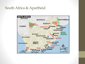 South Africa & Apartheid
