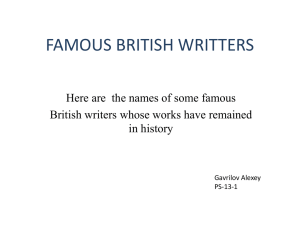 FAMOUS BRITISH WRITTERS