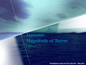 Effects of Tsunami - Tsunami: Magnitude of Terror
