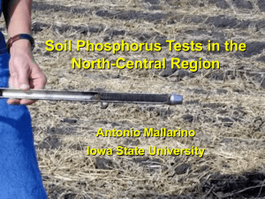 Soil Phosphorus Tests in the North