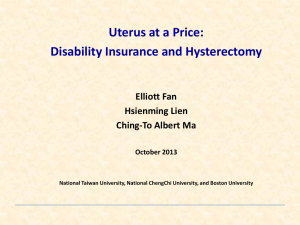 Uterus at a Price: Disability Insurance and Hysterectomy