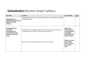 Globalisation Revision Sheet