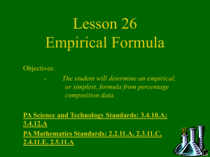 Chemistry Lesson 26 Empirical Formula