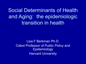Social Determinants of Aging - Population Association of America