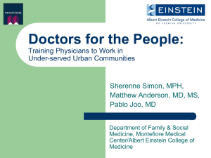 training physicians to work in underserved urban communities