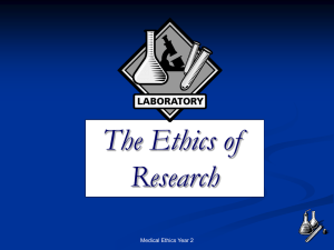 The Ethics of Research