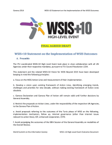 WSIS+10 Statement