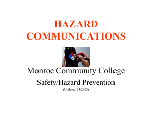 Haz Com PPT - Monroe Community College