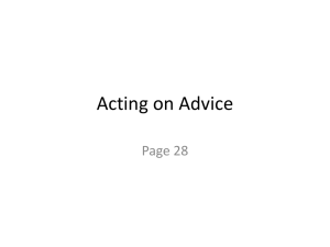 Acting on Advice