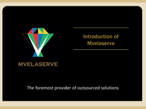 Introduction to Mvelaserve