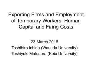 Exporting Firms and Employment of Temporary Workers: Human