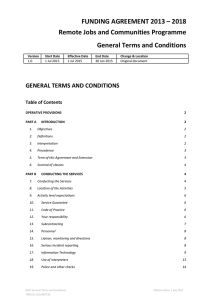 General Terms and Conditions - Department of the Prime Minister