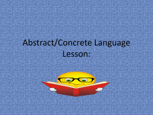 AA. Lesson Abstract and concrete updated