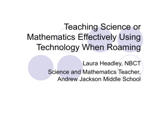 Teaching Science or Mathematics Effectively Using Technology