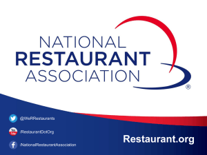 EMV and Restaurants - National Restaurant Association