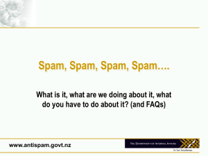 www.antispam.govt.nz What is it?