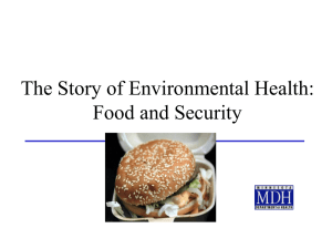 The Story of Environmental Health: Food and Security