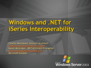 Windows & .NET for iSeries Interoperability