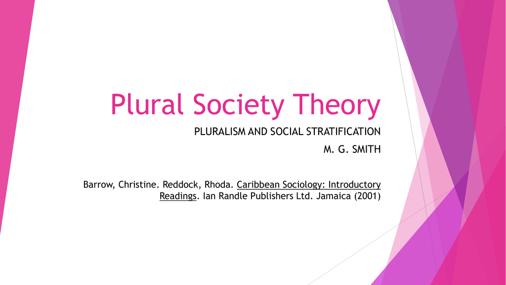 plural society thesis