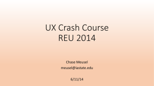 UX Crash Course REU 2014