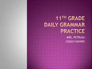11th grade Daily grammar practice