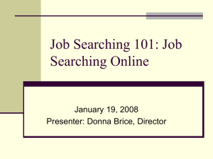 Online job search powerpoint