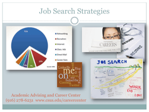 Strategies for the Job Search - California State University, Sacramento