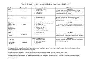 Worth County Physics Pacing Guide 2nd Nine Weeks 2013-2014