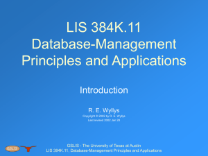 Database-Management Principles and Applications