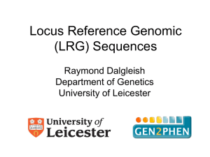 (LRG) DNA sequence format for LSDBs