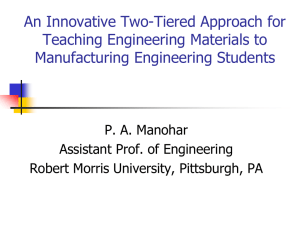 An Innovative Two-Tiered Approach for Teaching Engineering