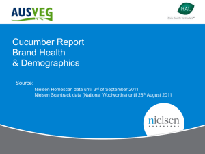 2010 Cucumber Report Brand Health & Demographics