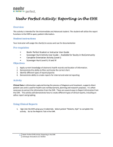 Reporting in the EHR