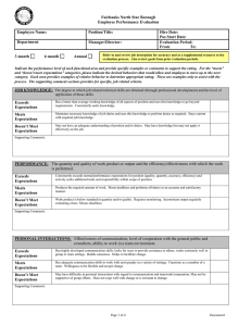 Employee Performance Evaluation Form