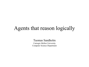 Agents that reason logically