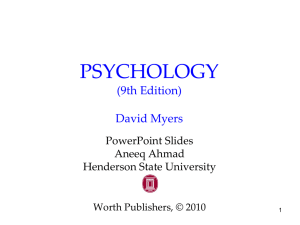 PSYCHOLOGY (8th Edition) David Myers