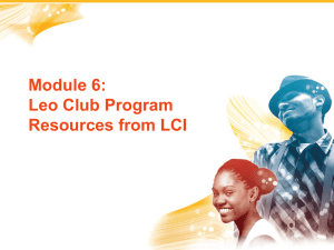 Leo Club Program Resources from LCI