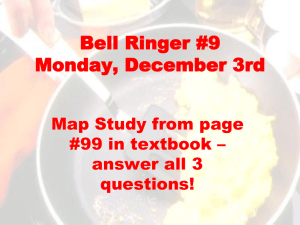 Bell Ringer #6 Monday, November 27th