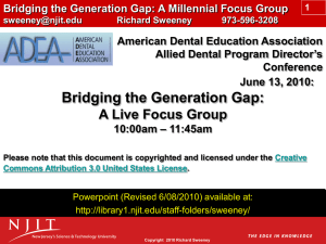 Bridging the Generation Gap: A Live Focus Group of Millennials