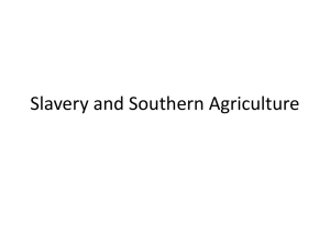 Slavery and Southern Agriculture