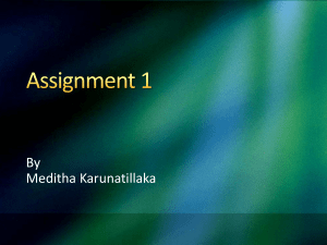 Assignment 1 - CA Sri Lanka