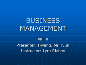 Mi Hyun Hwang, Business Management