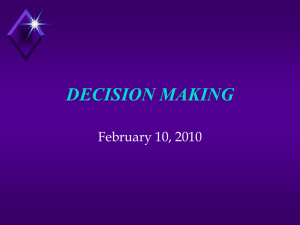 DECISION MAKING