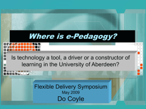 Where is e-Pedagogy? - Homepages | The University of Aberdeen
